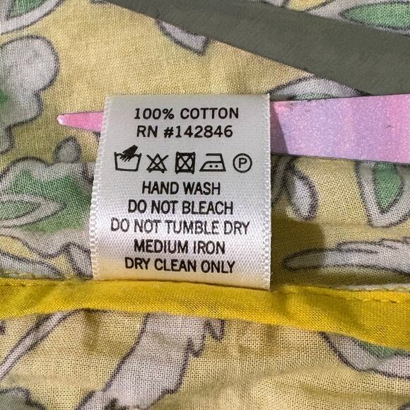 Rhode Yellow Eden Ella Long Sleeve Floral Bird Print Mini Dress Size XS - Picture 5 of 6